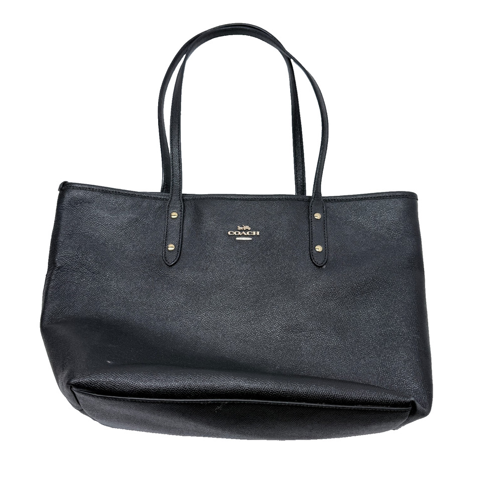 Coach Leather Tote Bag Black F75628